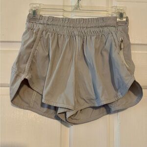 LULULEMON Gray “Track That” Lined Running Workout Sporty Athletic Shorts size 6